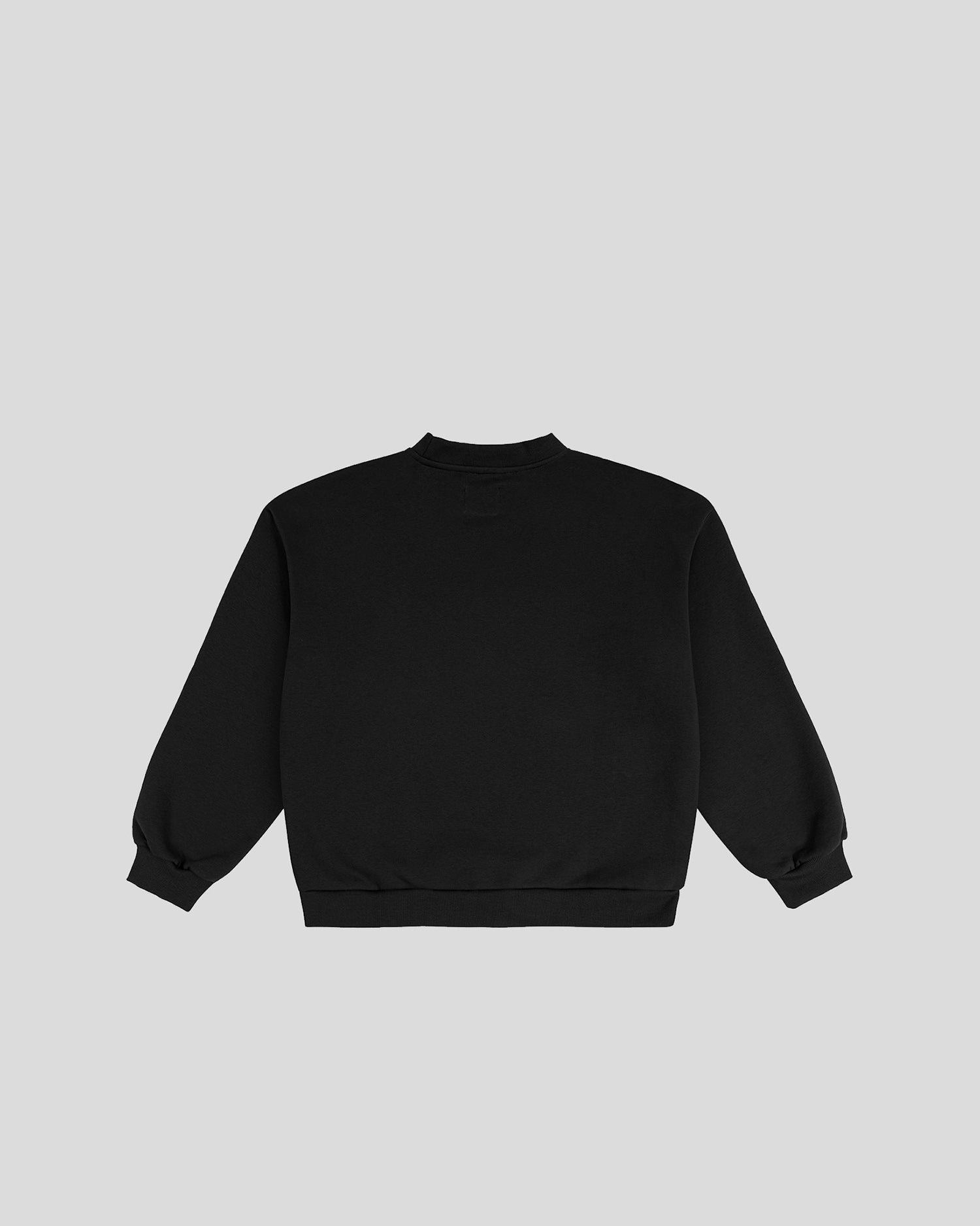 Black frotte crewneck