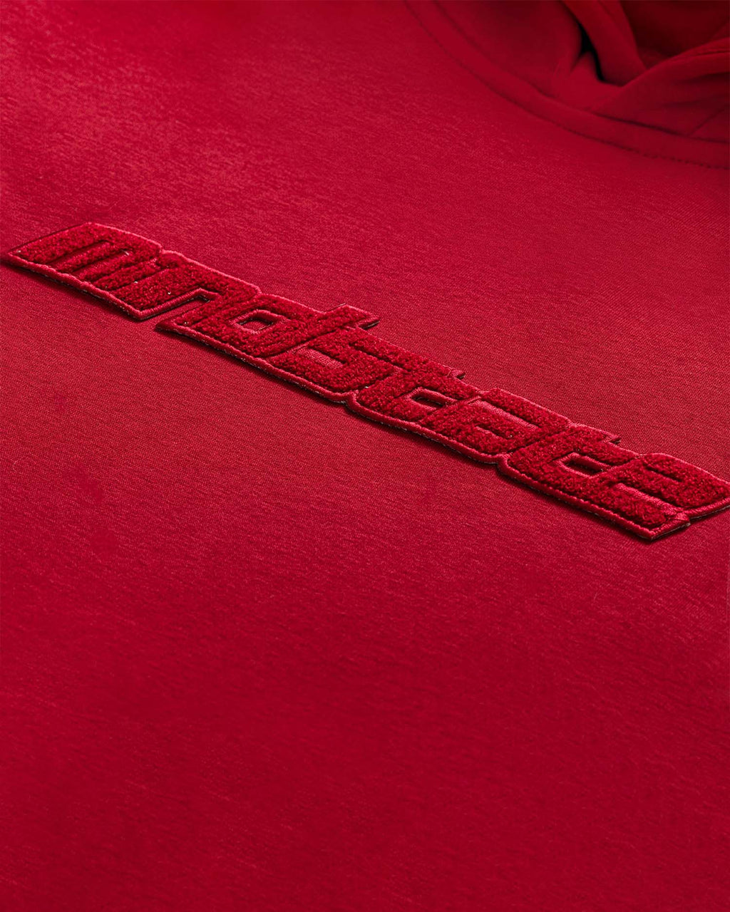 Red frotte hoodie